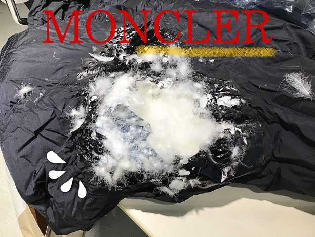 MONCLER(モンクレール）大きい破れでもなるべく元の状態へ！