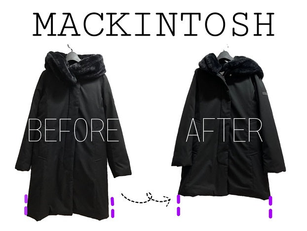 MACKINTOSH(マッキントッシュ）　ダウンジャケット　丈詰めのお修理