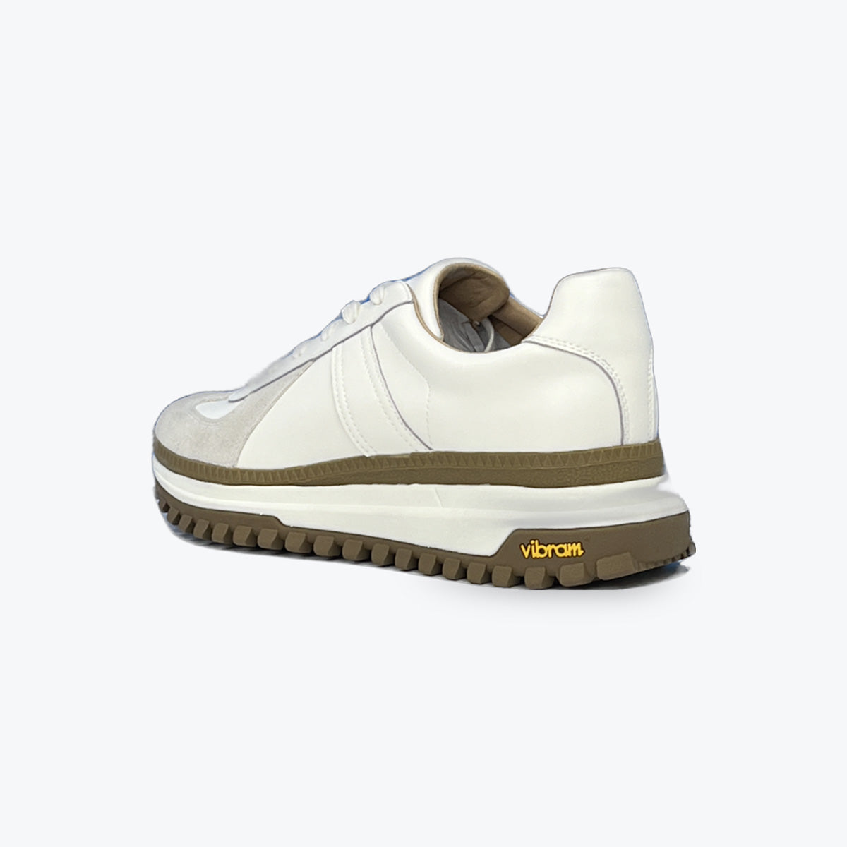 Germantrainer-RECYCLE LEATHER-White [VIBRAM CHOPPER Sole Addition] ジャーマントレーナー