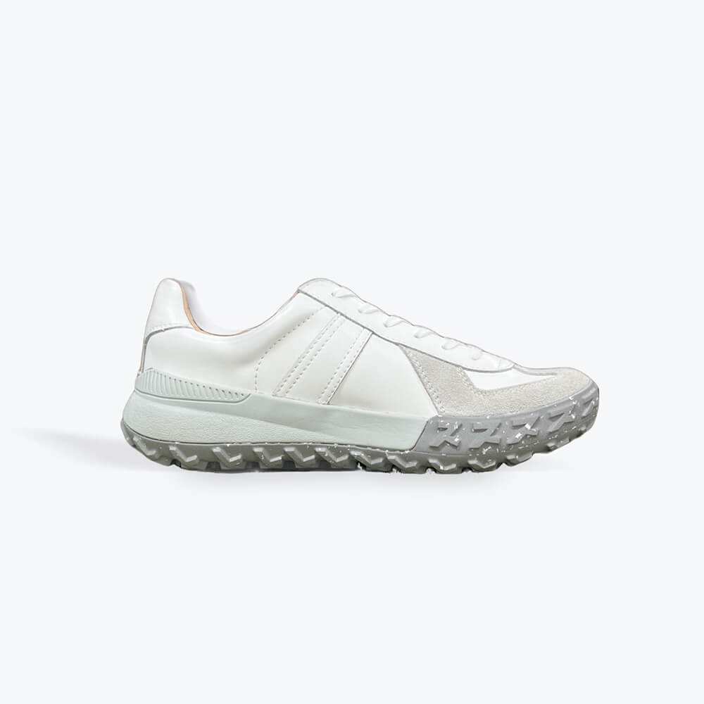 Germantrainer-RECYCLE LEATHER-White [VIBRAM STERRATO GRAY-Sole] ジャーマントレーナー