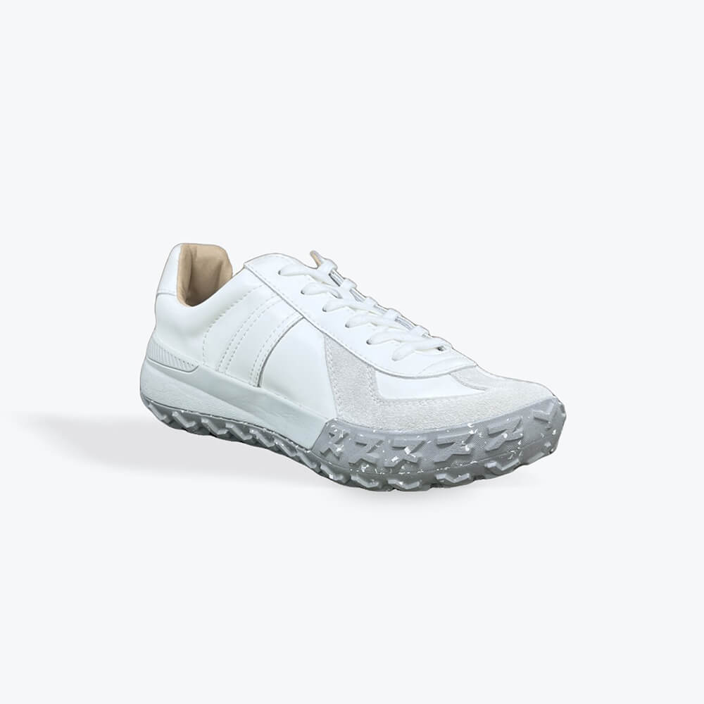 Germantrainer-RECYCLE LEATHER-White [VIBRAM STERRATO GRAY-Sole] ジャーマントレーナー