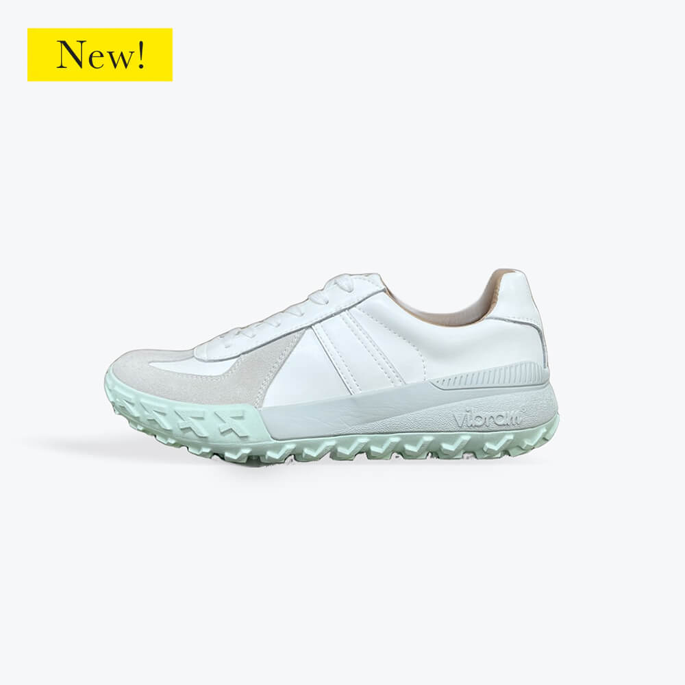 Germantrainer-RECYCLE LEATHER-White [VIBRAM STERRATO MINT-Sole] ジャーマントレーナー