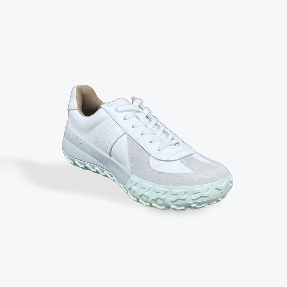 Germantrainer-RECYCLE LEATHER-White [VIBRAM STERRATO MINT-Sole] ジャーマントレーナー